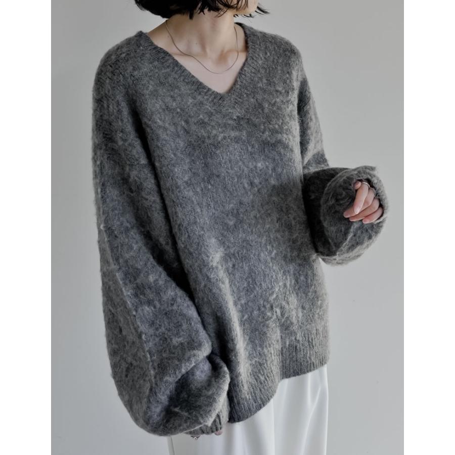 【まとめ買い】 トップス ニット セーター シャギーニット レディース M/L 新色追加 6色 オーバーサイズ 体型カバー カラーニット ボリューム袖 2025秋冬 | Re:EDIT | 09