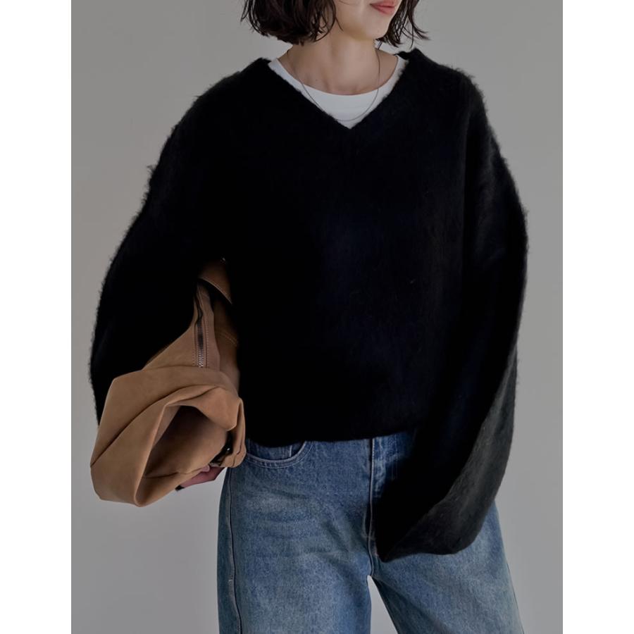 【まとめ買い】 トップス ニット セーター シャギーニット レディース M/L 新色追加 6色 オーバーサイズ 体型カバー カラーニット ボリューム袖 2025秋冬 | Re:EDIT | 11