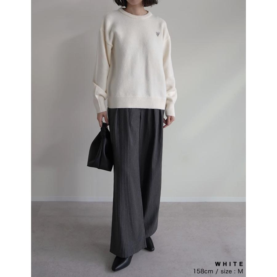 Rene ハートワッペン　ニット　34 Rene ルネ 34