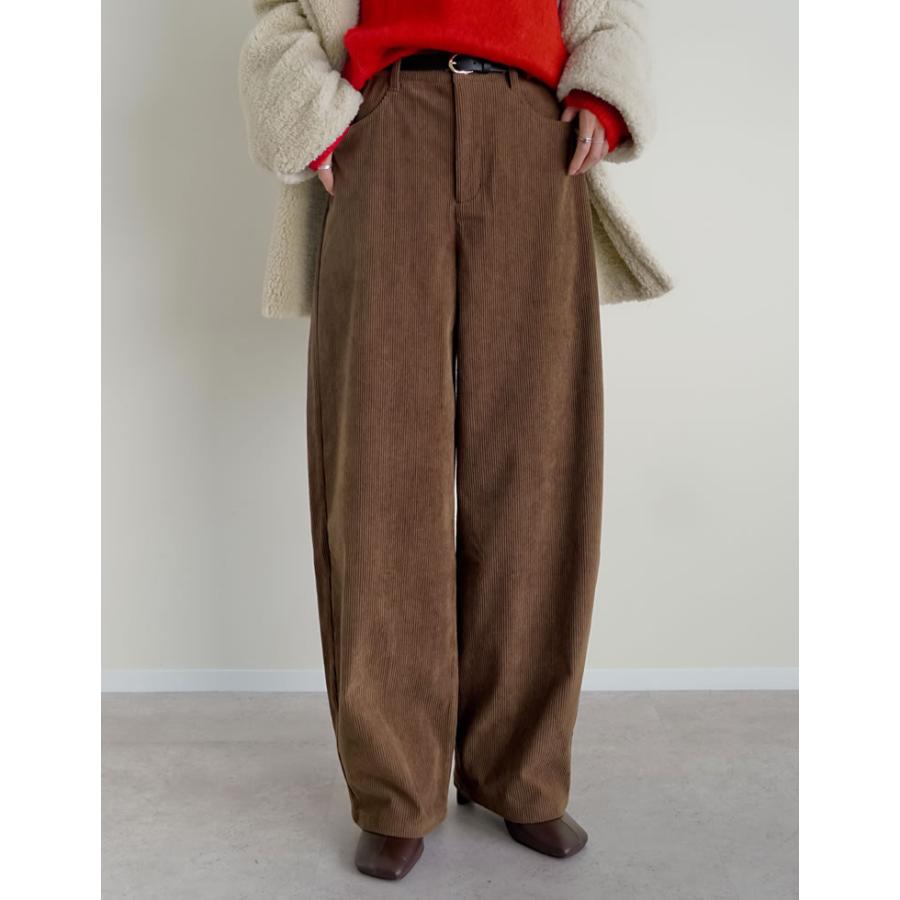 Re:EDIT（リエディ） カーブパンツ バレルレッグ パンツ レディース 新