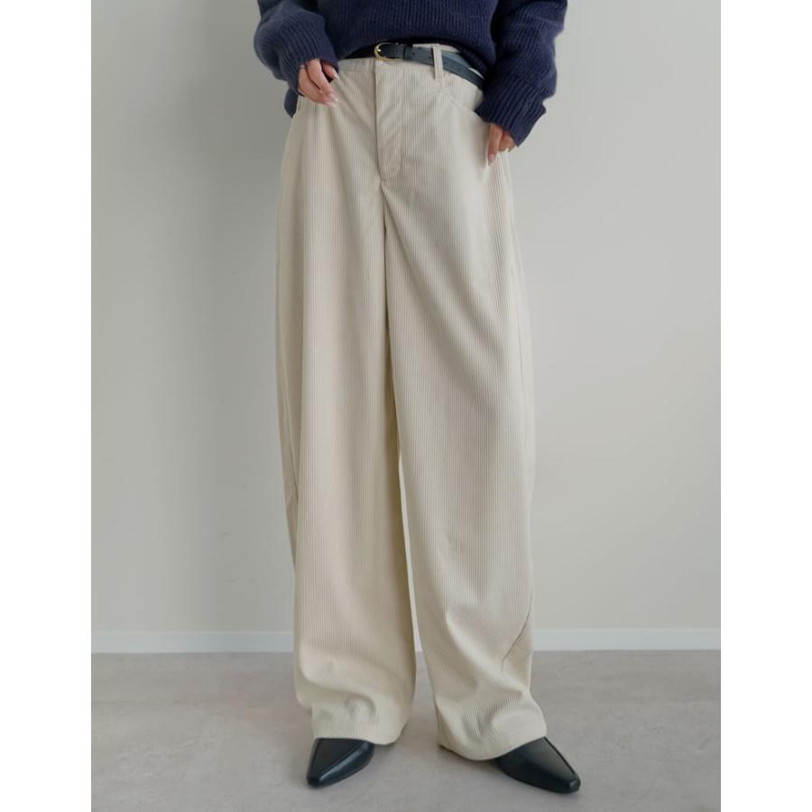 Re:EDIT（リエディ） カーブパンツ バレルレッグ パンツ レディース 新