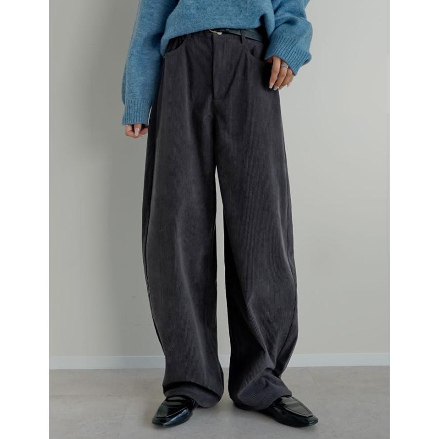 Re:EDIT（リエディ） カーブパンツ バレルレッグ パンツ レディース 新