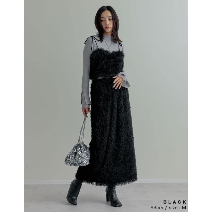 Re:EDIT（リエディ） スカート レディース ラメフェザー ラメ Iライン