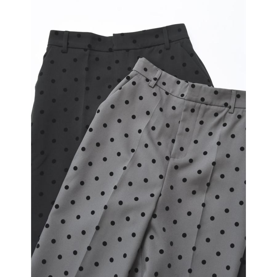 パンツ スラックス ドット センタープレス セレモニー オフィスカジュアル 低身長 高身長  XL 秋冬 | Re:EDIT | 03