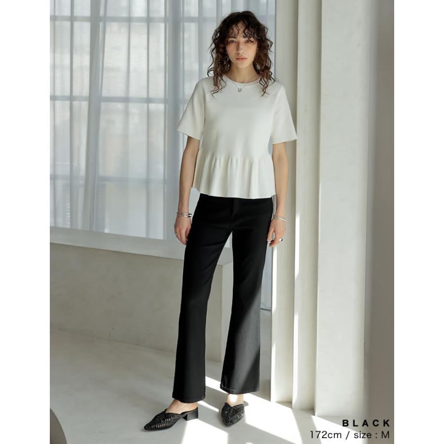 Re:EDIT（リエディ） パンツ レディース キックフレア フィット ラク