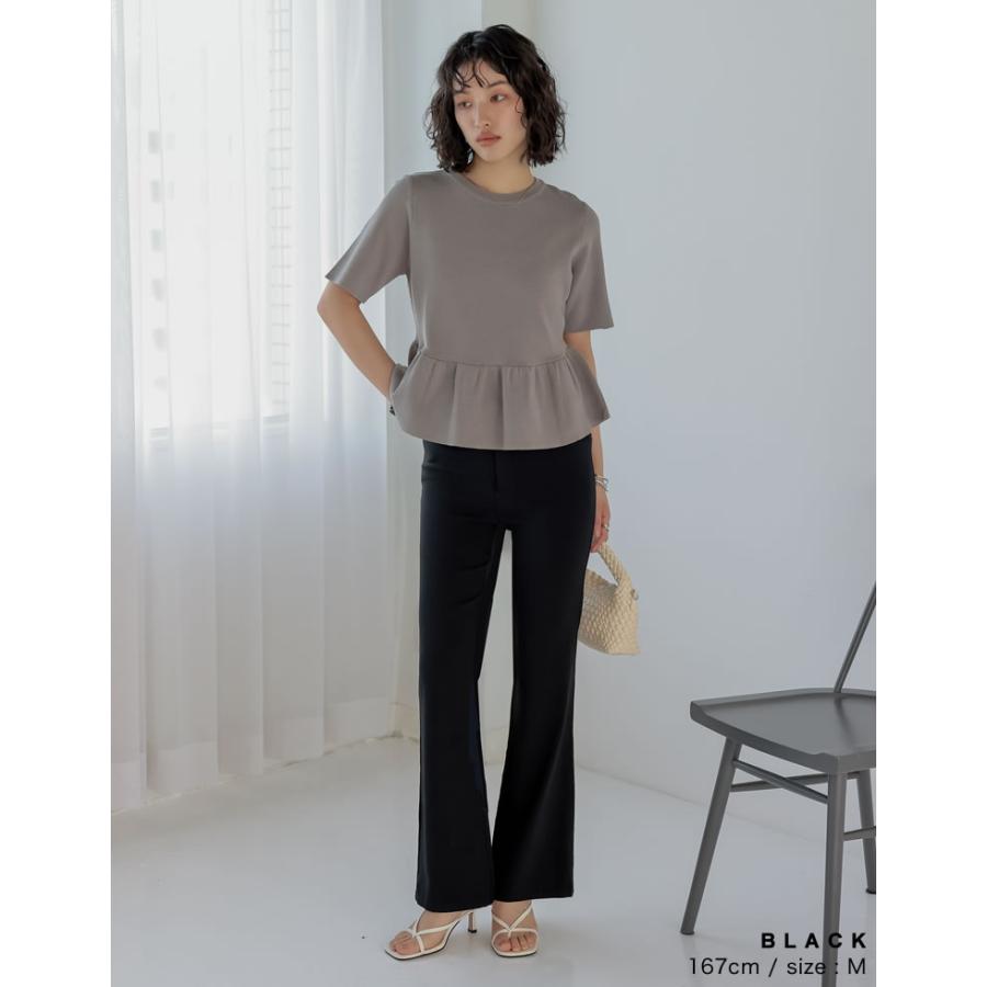 Re:EDIT（リエディ） パンツ レディース キックフレア フィット ラク