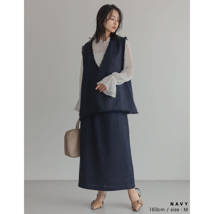 Re:EDIT ベスト ジレ トップス レディース ノースリーブ