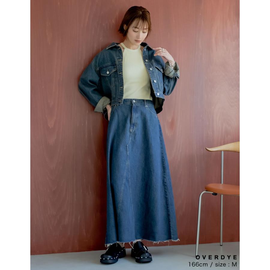 Re:EDIT（リエディ） スカート レディース デニム ロング ダメージ