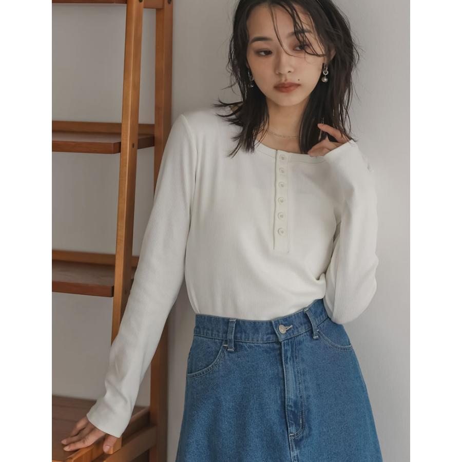 Re:EDIT（リエディ） リブカットソー レディース Tシャツ 長袖