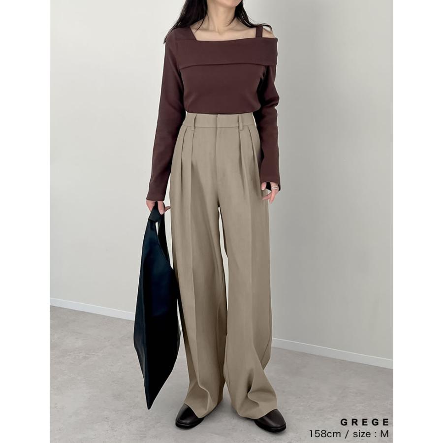 Re:EDIT スラックス レディース パンツ ワイド 低身長 高身長 Re:EDIT スラックス レディース パンツ ワイド 低身長 高身長
