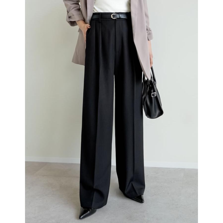 Re:EDIT スラックス レディース パンツ ワイド 低身長 高身長 SC/M/MT