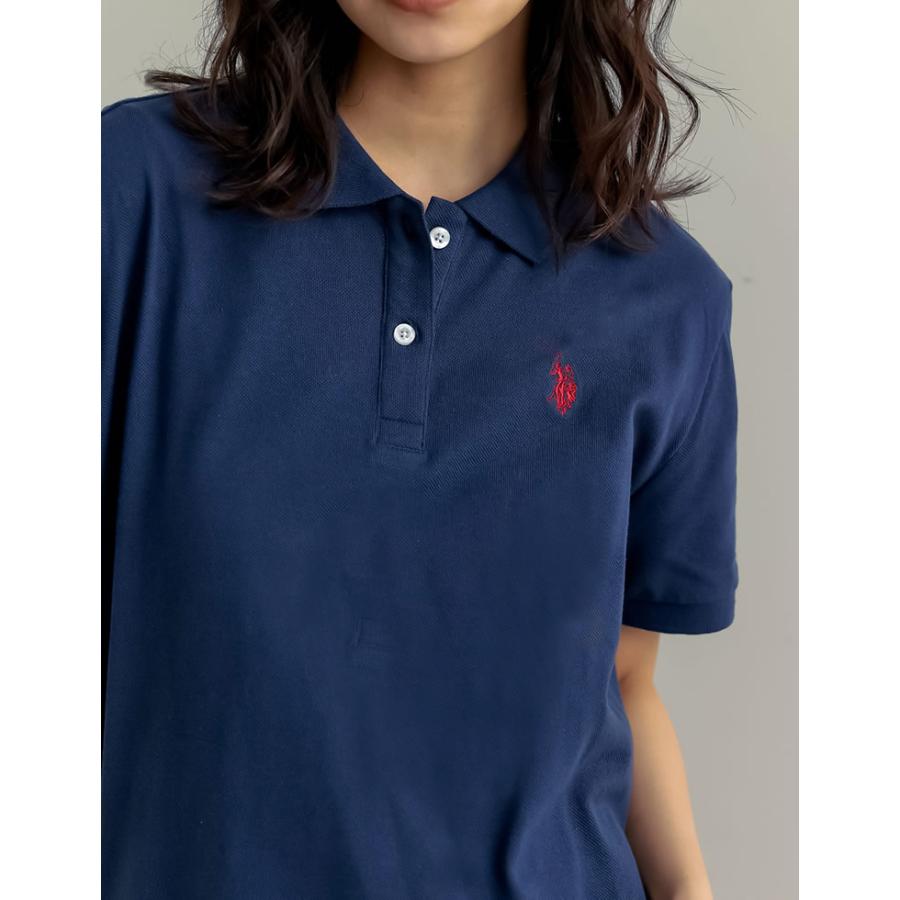 ポロシャツ 半袖 レディース トップス U.S. POLO ASSN. 別注 カラー コラボ ワンポイント刺繍 スポーティ 2025春夏 | Re:EDIT | 15