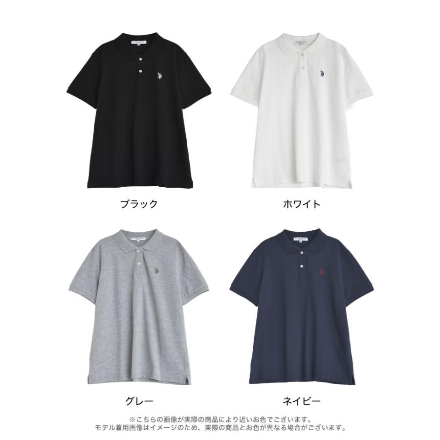 ポロシャツ 半袖 レディース トップス U.S. POLO ASSN. 別注 カラー コラボ ワンポイント刺繍 スポーティ 2025春夏 | Re:EDIT | 21
