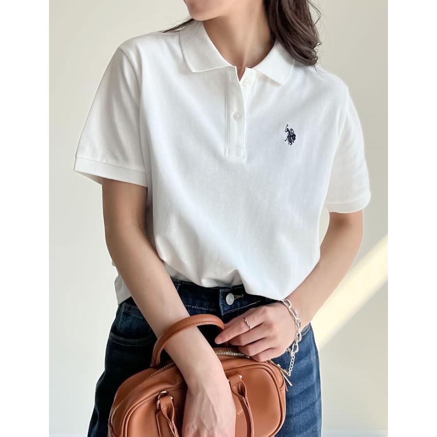 ポロシャツ 半袖 レディース トップス U.S. POLO ASSN. 別注 カラー コラボ ワンポイント刺繍 スポーティ 2025春夏 | Re:EDIT | 07