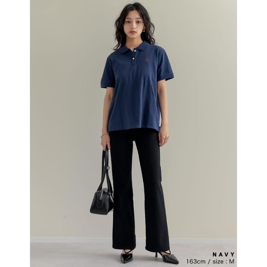 ポロシャツ 半袖 レディース トップス U.S. POLO ASSN. 別注 カラー コラボ ワンポイント刺繍 スポーティ 2025春夏 | Re:EDIT | 11