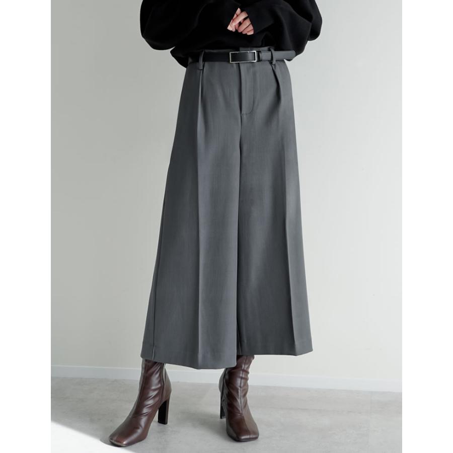 PLEATS PLEASE グレー系 ガウチョパンツ　裾カットあり Re:EDIT（リエディ） パンツ ガウチョパンツ レディース 3色 低身長 高