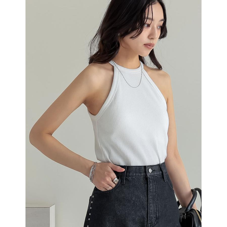 ブラトップ インナー トップス レディース 4色 M/L ホルターネック カップ付き 春夏 返品交換不可[mb] | Re:EDIT | 17