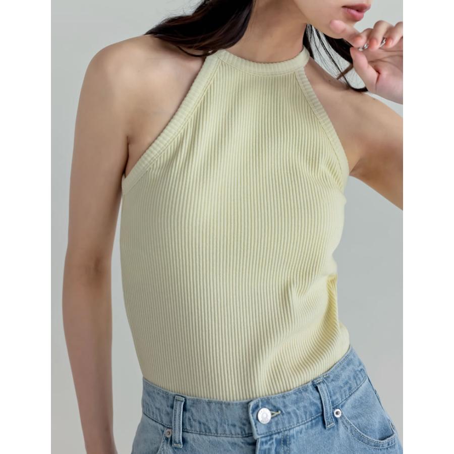 ブラトップ インナー トップス レディース 4色 M/L ホルターネック カップ付き 春夏 返品交換不可[mb] | Re:EDIT | 20
