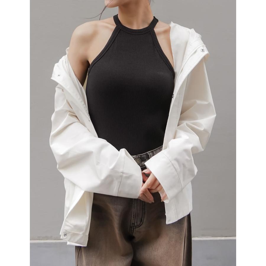 ブラトップ インナー トップス レディース 4色 M/L ホルターネック カップ付き 春夏 返品交換不可 | Re:EDIT | 08