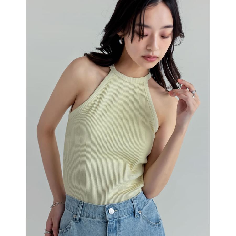 ブラトップ インナー トップス レディース 4色 M/L ホルターネック カップ付き 春夏 返品交換不可 | Re:EDIT | 09
