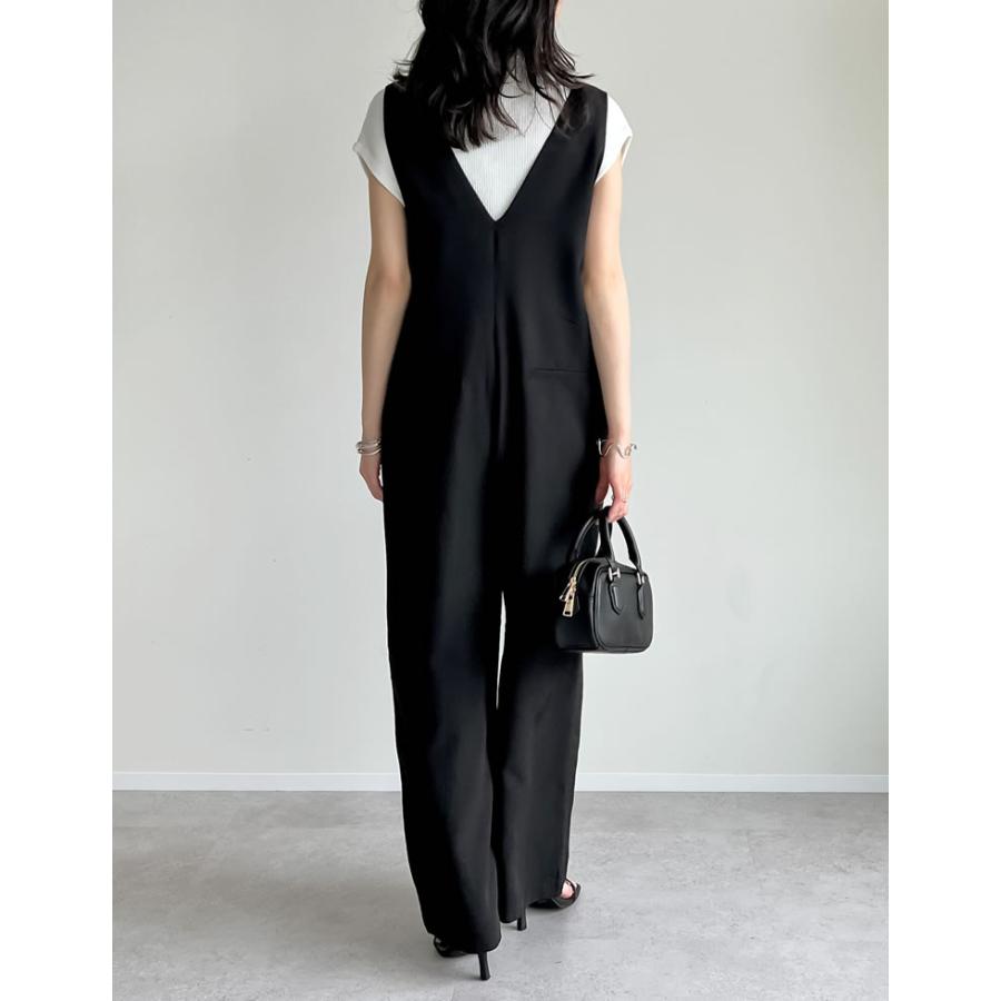 Re:EDIT（リエディ） Vネック レディース オールインワン サロペット