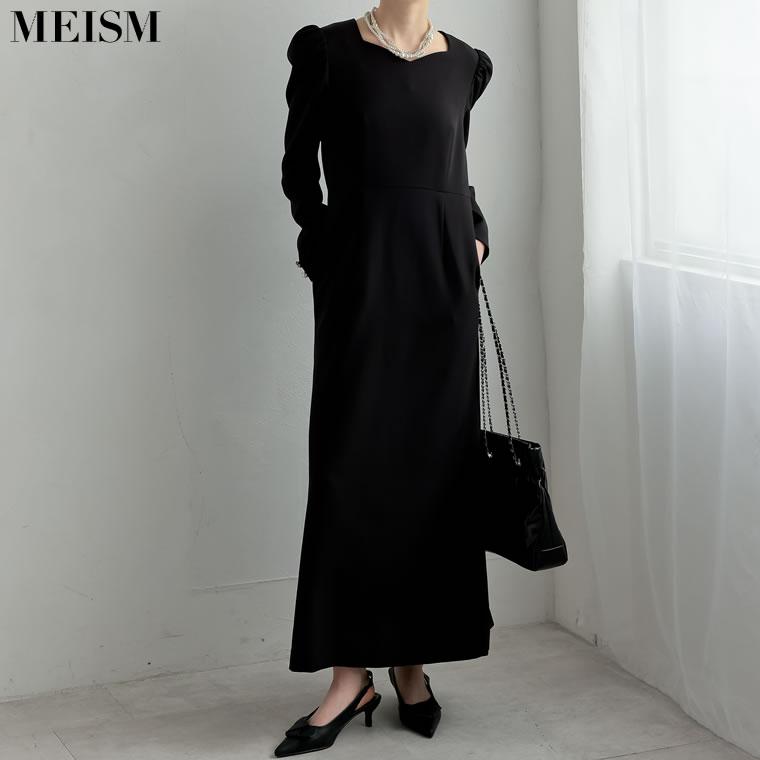 MEISM（ミズム） ワンピース レディースハートネック 長袖 マーメイド