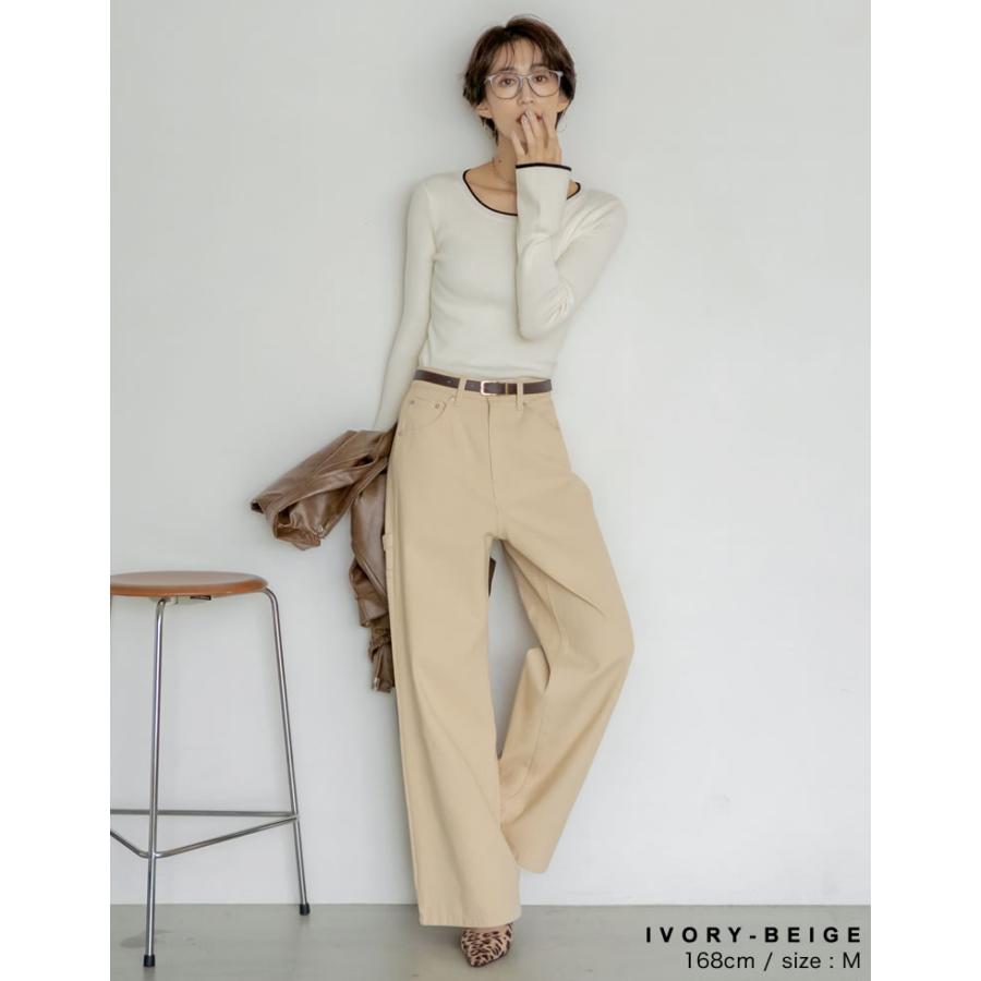 パンツ チノパン カツラギ レディース 5色 4サイズ 低身長 高身長 花柄 プリント カーゴパンツ　ペインターパンツ　カラーパンツ 秋冬 | Re:EDIT | 07