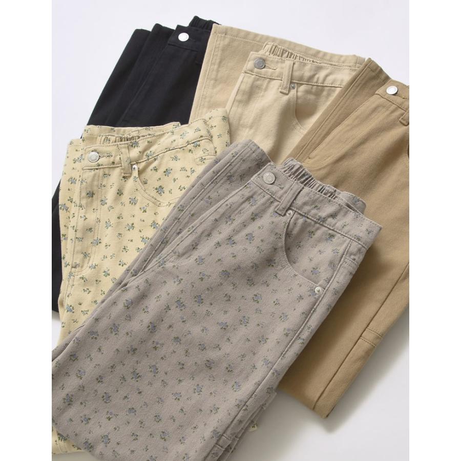パンツ チノパン カツラギ レディース 5色 4サイズ 低身長 高身長 花柄 プリント カーゴパンツ　ペインターパンツ　カラーパンツ 秋冬 | Re:EDIT | 09