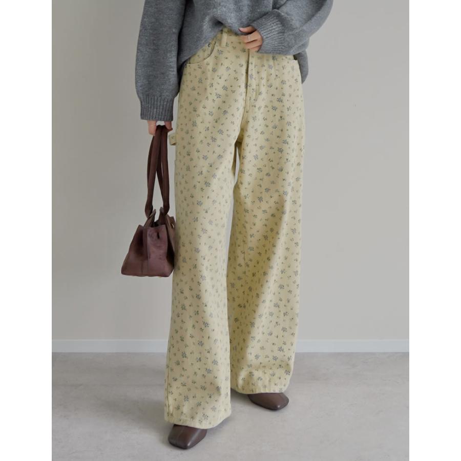 パンツ チノパン カツラギ レディース 5色 4サイズ 低身長 高身長 花柄 プリント カーゴパンツ　ペインターパンツ　カラーパンツ 秋冬 | Re:EDIT | 11