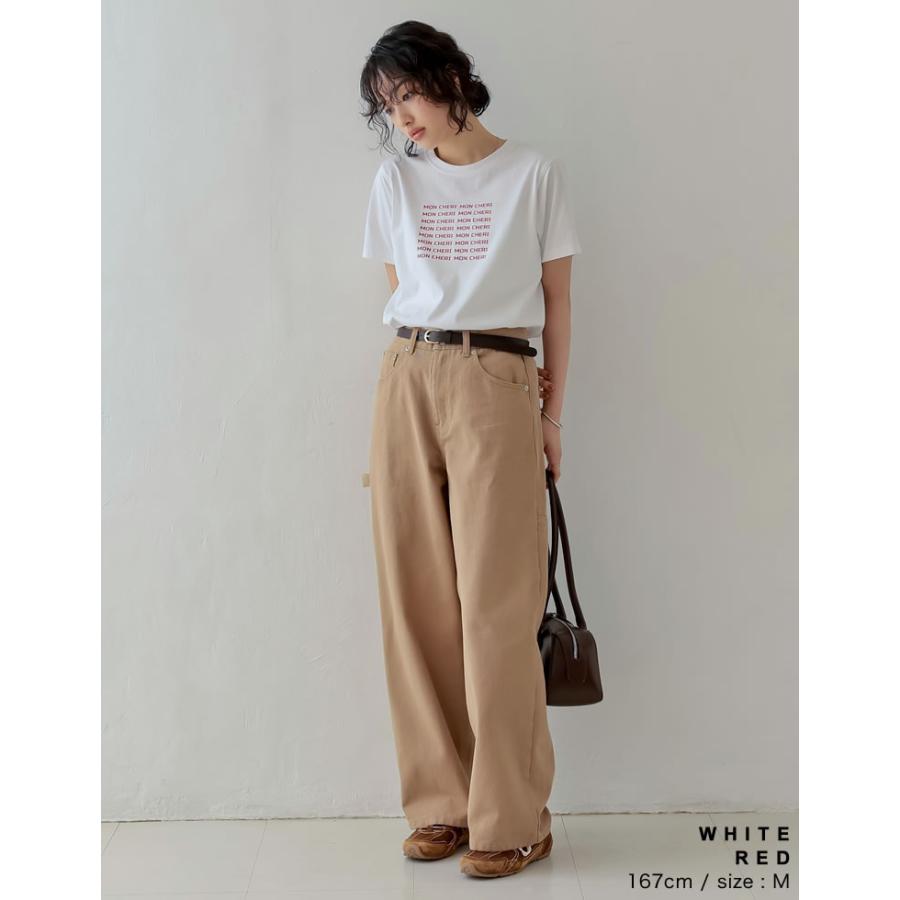 Tシャツ レディース トップス 半袖 カットソー ロゴT プリント 接触冷感 UVカット 紫外線対策 日焼け対策[mb] | Re:EDIT | 14