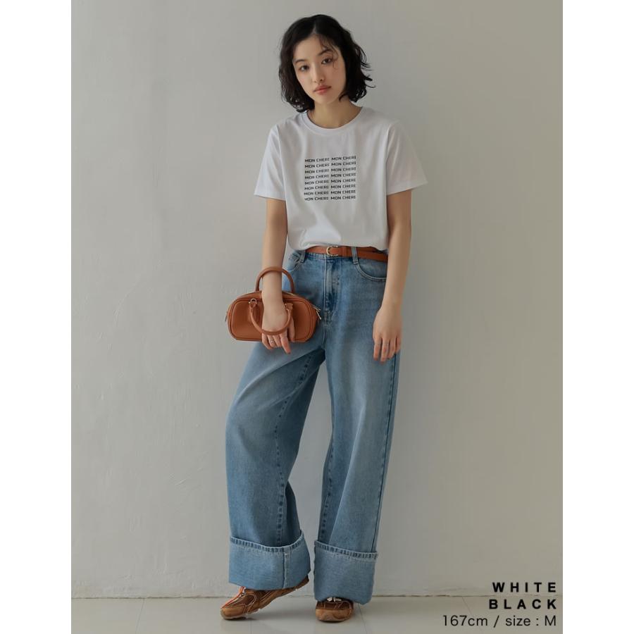 Tシャツ レディース トップス 半袖 カットソー ロゴT プリント 接触冷感 UVカット 紫外線対策 日焼け対策[mb] | Re:EDIT | 15