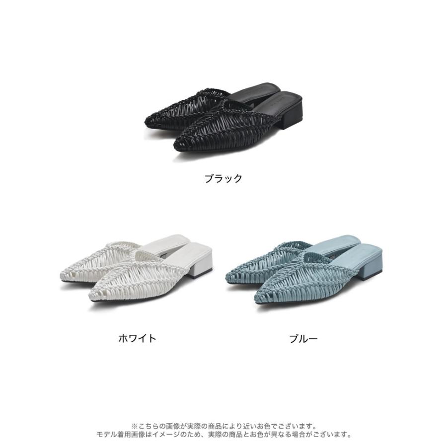 サンダル メッシュサンダル レディース 3色 S〜3Lサイズ 編み込み靴 シューズ クッションソール ミュール 春夏 | Re:EDIT | 20