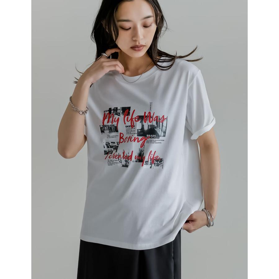 Tシャツ トップス 半袖 レディース カットソー バンドT ロックT レトロ フォトプリント UV対策 紫外線対策 日焼け対策 春夏[mb] | Re:EDIT | 12