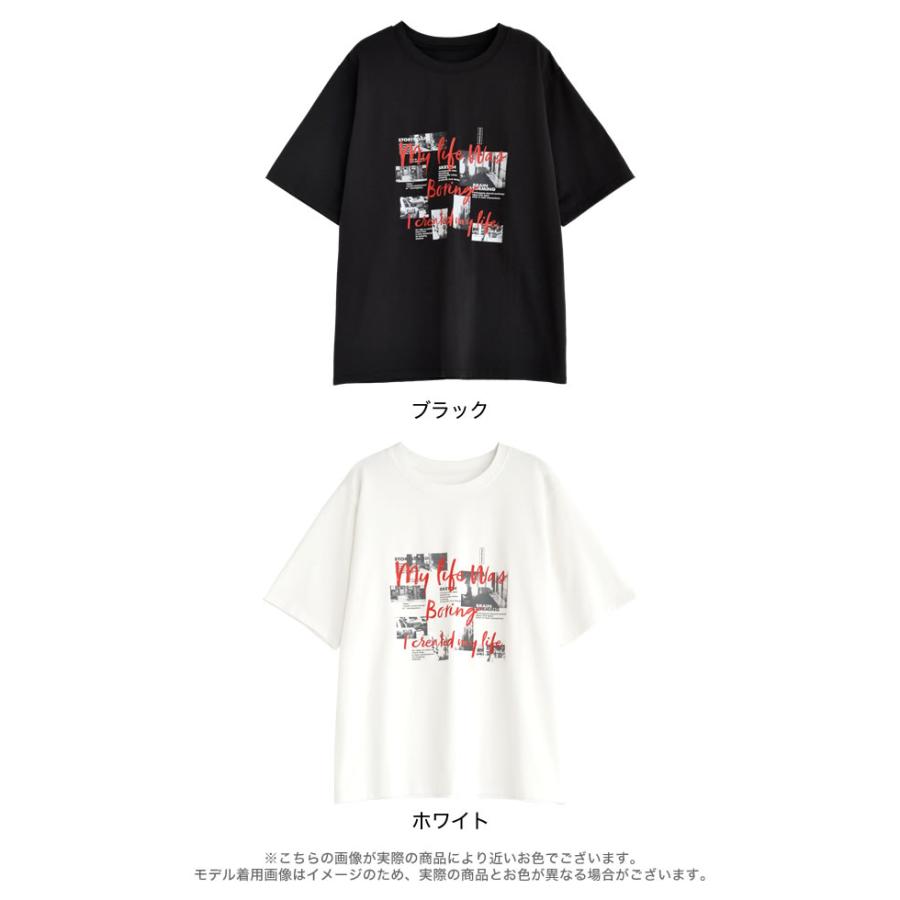 Tシャツ トップス 半袖 レディース カットソー バンドT ロックT レトロ フォトプリント UV対策 紫外線対策 日焼け対策 春夏[mb] | Re:EDIT | 19