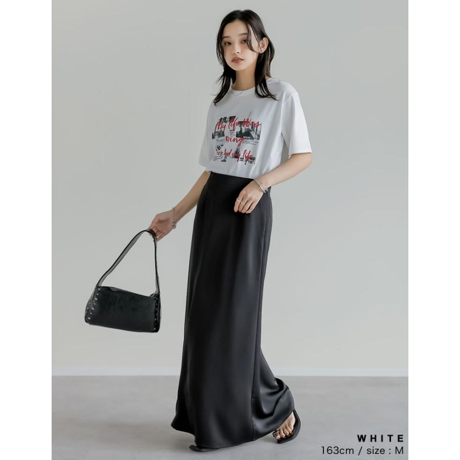 Tシャツ トップス 半袖 レディース カットソー バンドT ロックT レトロ フォトプリント UV対策 紫外線対策 日焼け対策 春夏[mb] | Re:EDIT | 09