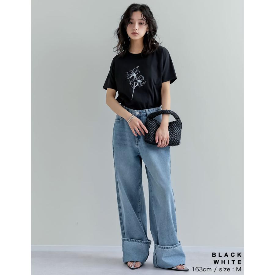 Tシャツ レディース トップス 半袖 カットソー 丸首 クルーネック UVカット 紫外線対策 接触冷感 春夏[mb] | Re:EDIT | 17
