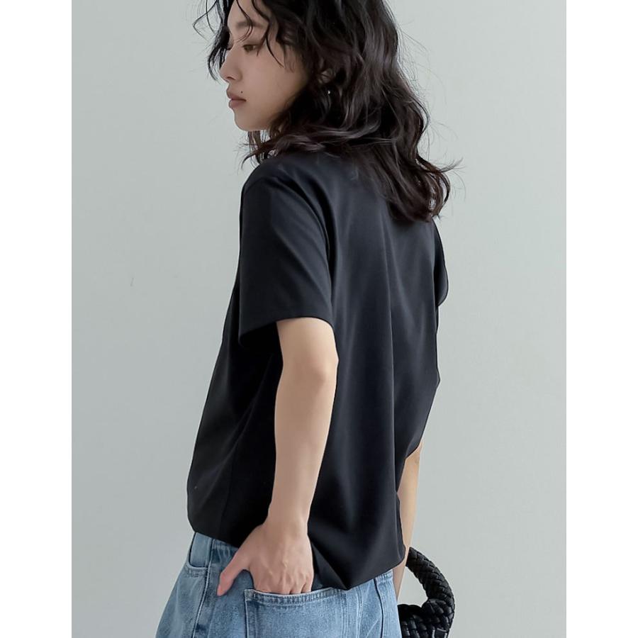 Tシャツ レディース トップス 半袖 カットソー 丸首 クルーネック UVカット 紫外線対策 接触冷感 春夏[mb] | Re:EDIT | 18