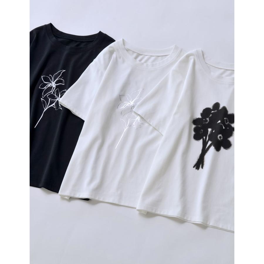 Tシャツ レディース トップス 半袖 カットソー 丸首 クルーネック UVカット 紫外線対策 接触冷感 春夏[mb] | Re:EDIT | 04