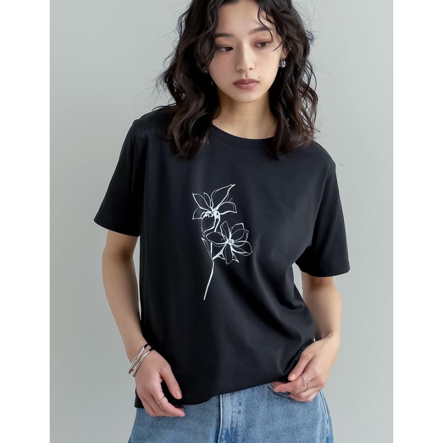 Tシャツ レディース トップス 半袖 カットソー 丸首 クルーネック UVカット 紫外線対策 接触冷感 春夏[mb] | Re:EDIT | 07