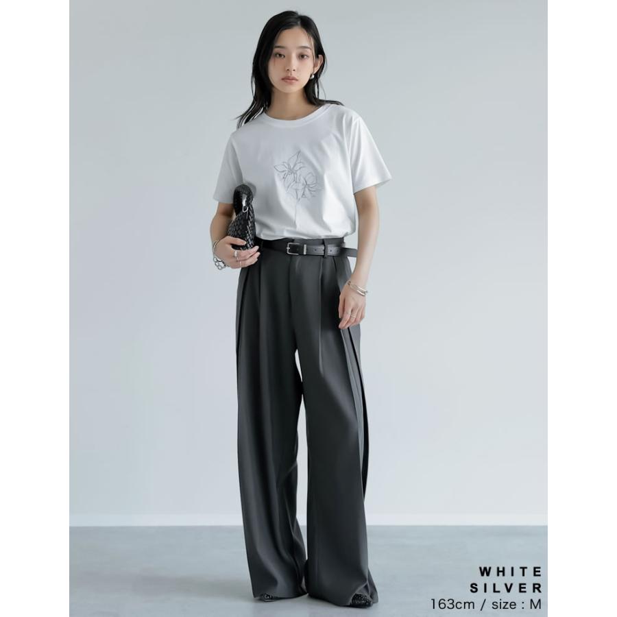 Tシャツ レディース トップス 半袖 カットソー 丸首 クルーネック UVカット 紫外線対策 接触冷感 春夏[mb] | Re:EDIT | 12