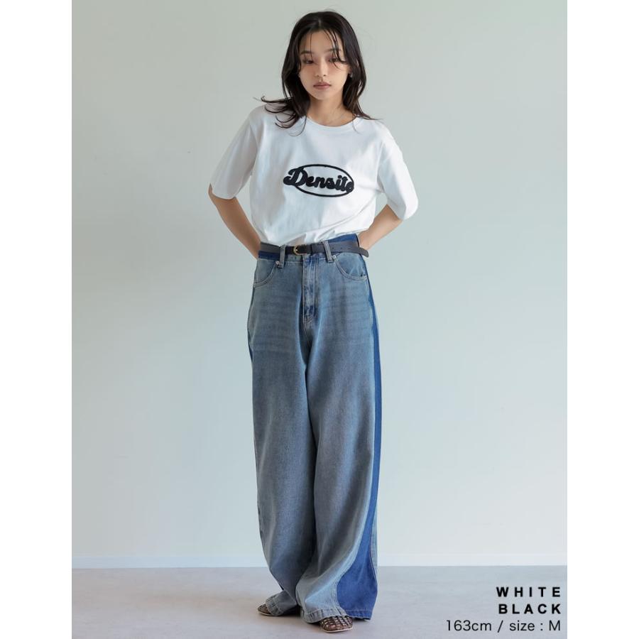 Tシャツ 半袖 レディース トップス 刺繍 UVカット 紫外線対策 接触冷感 ひんやり チェーン刺繍 春夏[mb] | Re:EDIT | 13