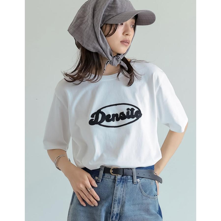 Tシャツ 半袖 レディース トップス 刺繍 UVカット 紫外線対策 接触冷感 ひんやり チェーン刺繍 春夏[mb] | Re:EDIT | 16
