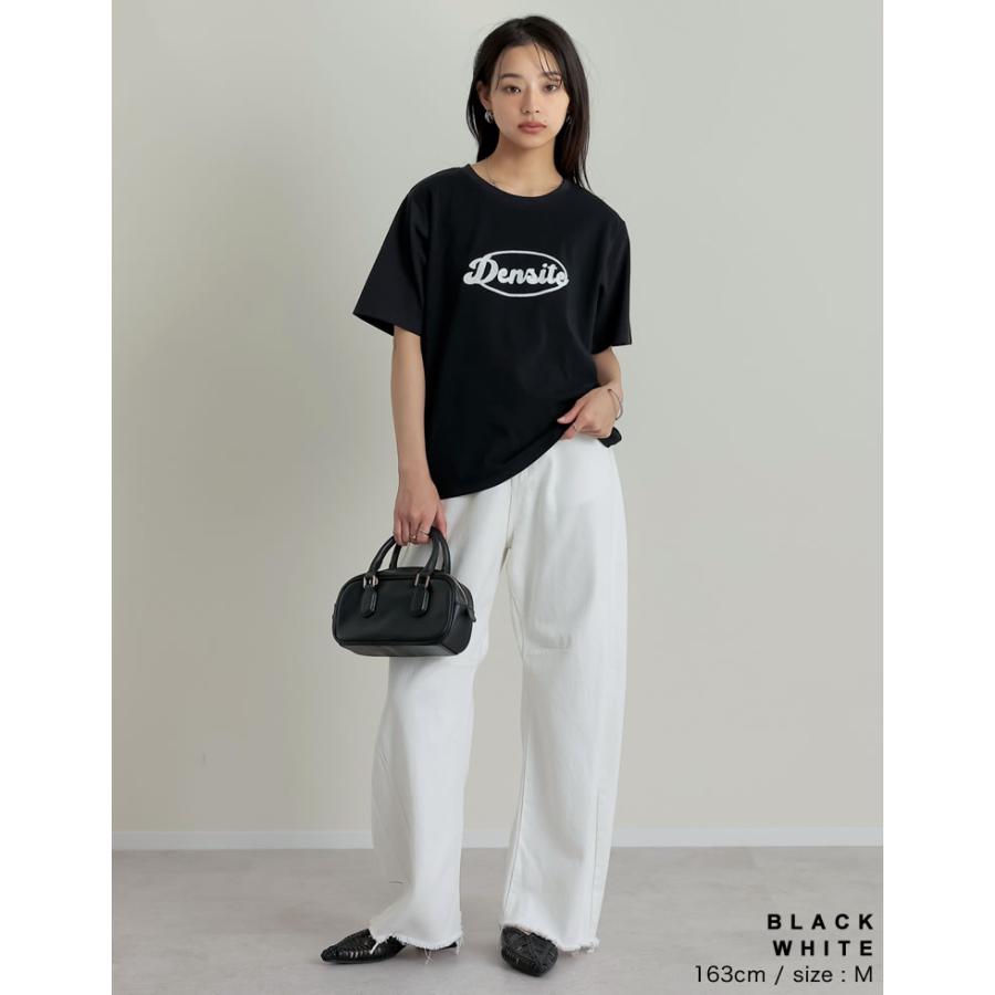 Tシャツ 半袖 レディース トップス 刺繍 UVカット 紫外線対策 接触冷感 ひんやり チェーン刺繍 春夏[mb] | Re:EDIT | 17