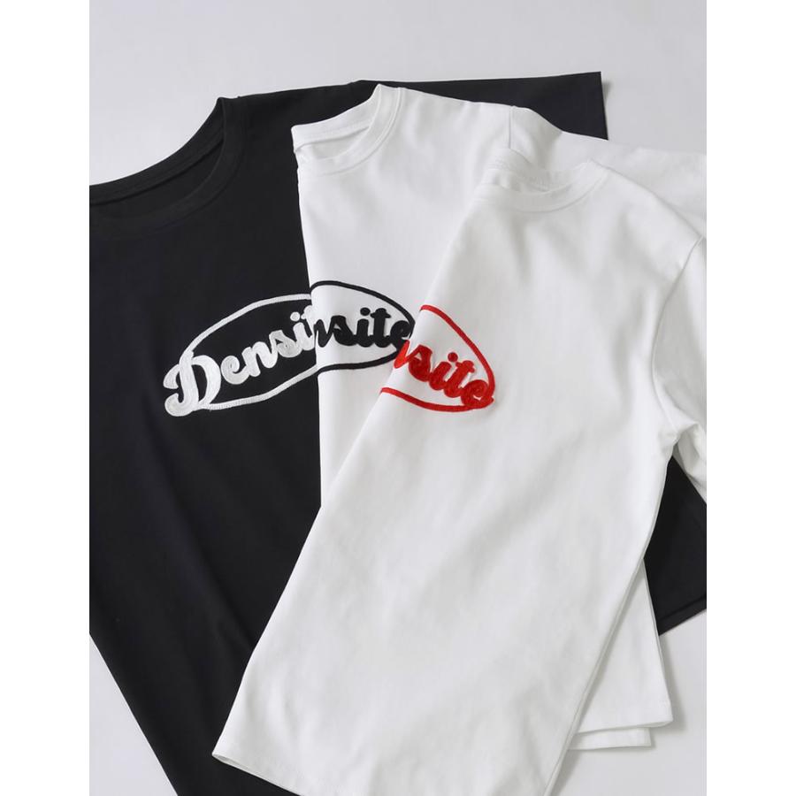 Tシャツ 半袖 レディース トップス 刺繍 UVカット 紫外線対策 接触冷感 ひんやり チェーン刺繍 春夏[mb] | Re:EDIT | 04
