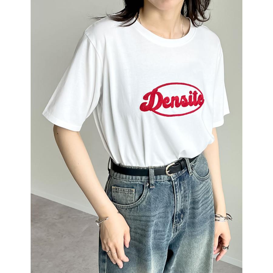 Tシャツ 半袖 レディース トップス 刺繍 UVカット 紫外線対策 接触冷感 ひんやり チェーン刺繍 春夏[mb] | Re:EDIT | 11