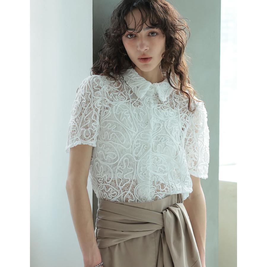 ☆☆endless rose ツイード 半袖 クロップ丈 トップス S☆☆美品 XS-Lサイズあり☆【Glossy/グロッシー】襟フロントジップ