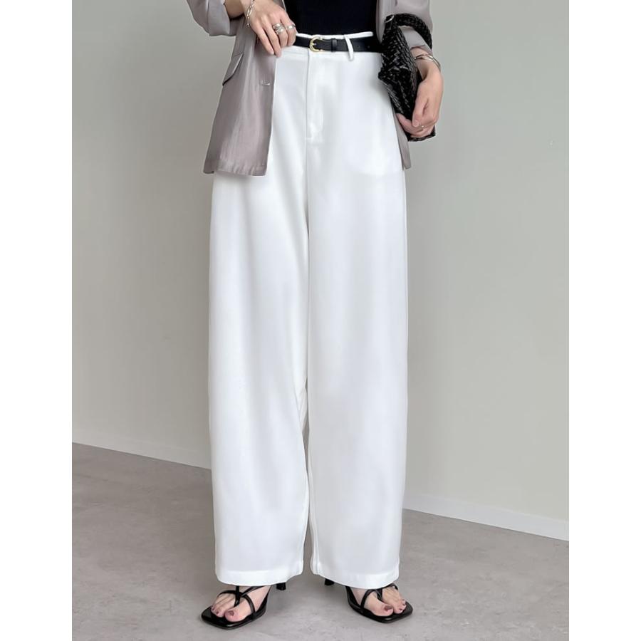 パンツ レディース バレルレッグ スラックス ツイルカーブパンツ オフィスカジュアル 通勤 低身長 高身長 秋冬 | Re:EDIT | 27