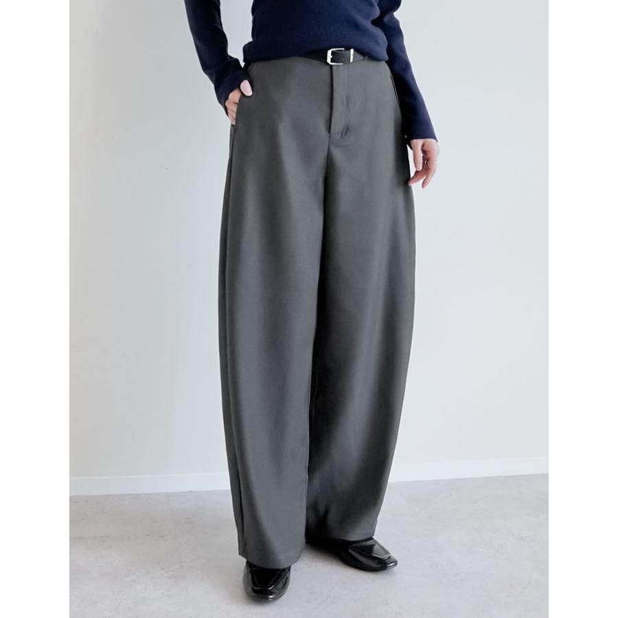 パンツ レディース バレルレッグ スラックス ツイルカーブパンツ オフィスカジュアル 通勤 低身長 高身長 秋冬 | Re:EDIT | 24