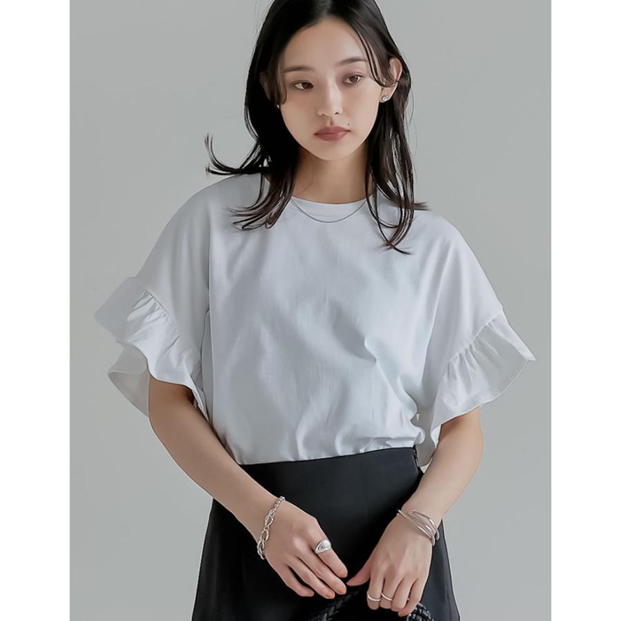 Re:EDIT（リエディ） 半袖 Tシャツ トップス レディース ホワイト M/L