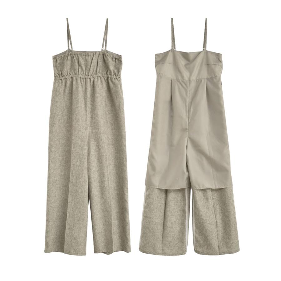 オールインワン レディース サロペット フルレングス キャミオールインワン ハイウエスト 低身長 高身長 オフィスカジュアル 2025春夏 | Re:EDIT | 15